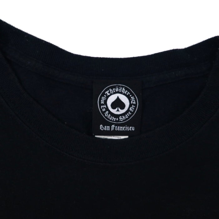 THRASHER フレイムロゴプリントTシャツ L ブラック コットン | Vintage.City ヴィンテージ 古着