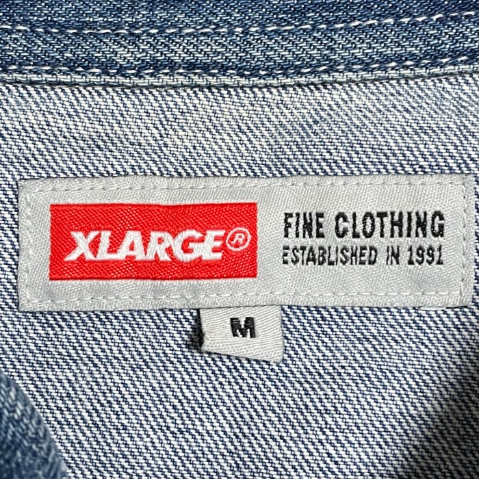 XLARGE】日本製 デニムシャツ デニムジャケット タックボタン ネオバ