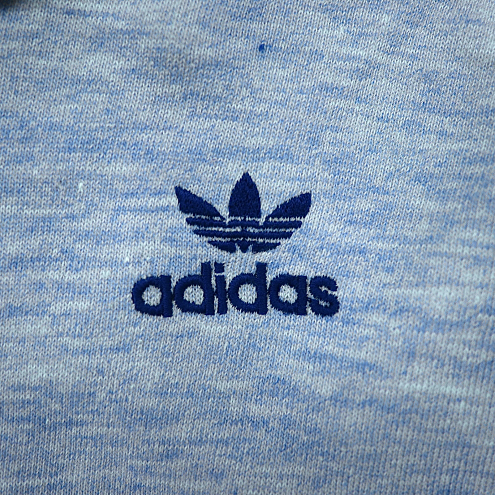 adidas パーカー L ブルー トレフォイルロゴ 60年代 西ドイツ製 ...