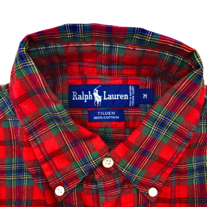 Ralph Lauren ビッグサイズ ボタンダウンシャツ M レッド チェック ロゴ刺繍 | Vintage.City 古着屋、古着コーデ情報を発信
