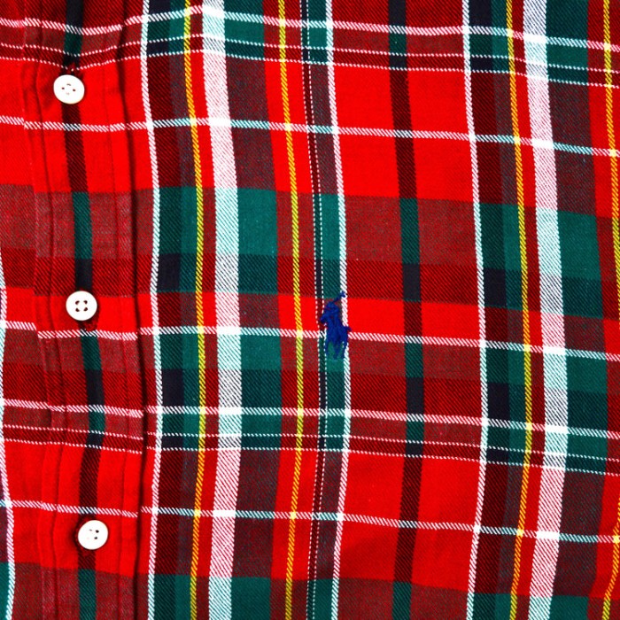 Ralph Lauren ボタンダウンシャツ L レッド スモールポニー BLAIRE チェック | Vintage.City 빈티지숍, 빈티지 코디 정보