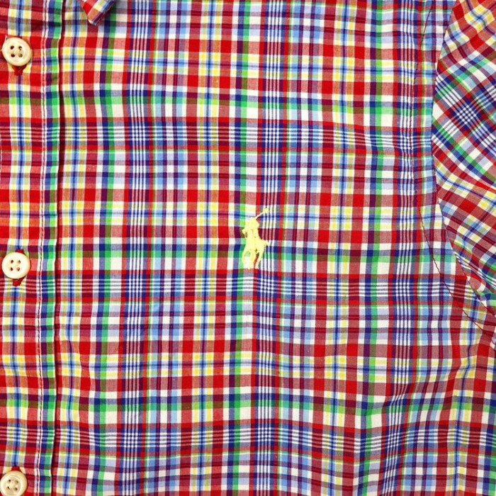 Ralph Lauren ボタンダウンシャツ L レッド スモールポニー 刺繍 チェック | Vintage.City 古着屋、古着コーデ情報を発信