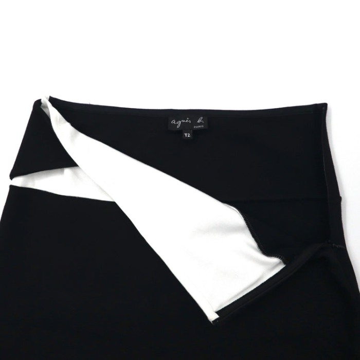 agnes b. PARIS スカート T2 ブラック I260J617 ロゴプレートバックル | Vintage.City 빈티지숍, 빈티지 코디 정보