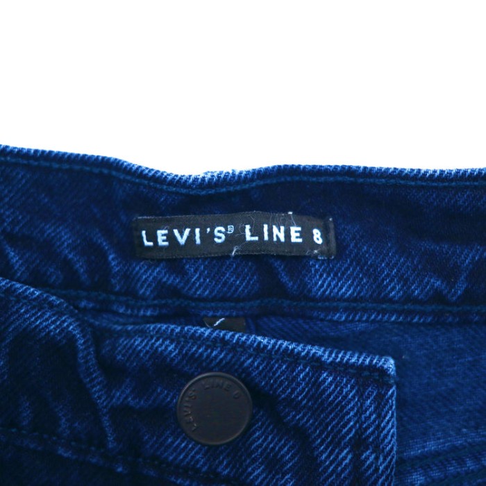 LEVI'S LINE 8 ワイドクロップドパンツ 23 ブルー デニム | Vintage.City 빈티지숍, 빈티지 코디 정보