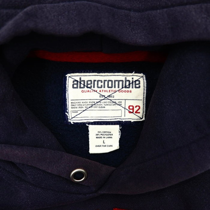 Abercrombie パーカー L ネイビー  ロゴプリント | Vintage.City 古着屋、古着コーデ情報を発信