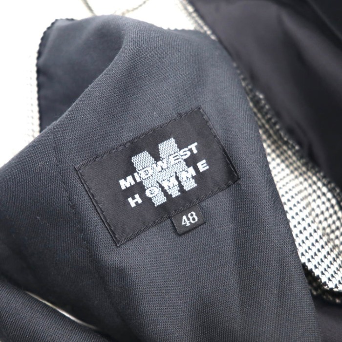 MIDWEST HOMME 2タックパンツ 48 ブラック 千鳥格子 オールド 日本製 | Vintage.City 古着屋、古着コーデ情報を発信