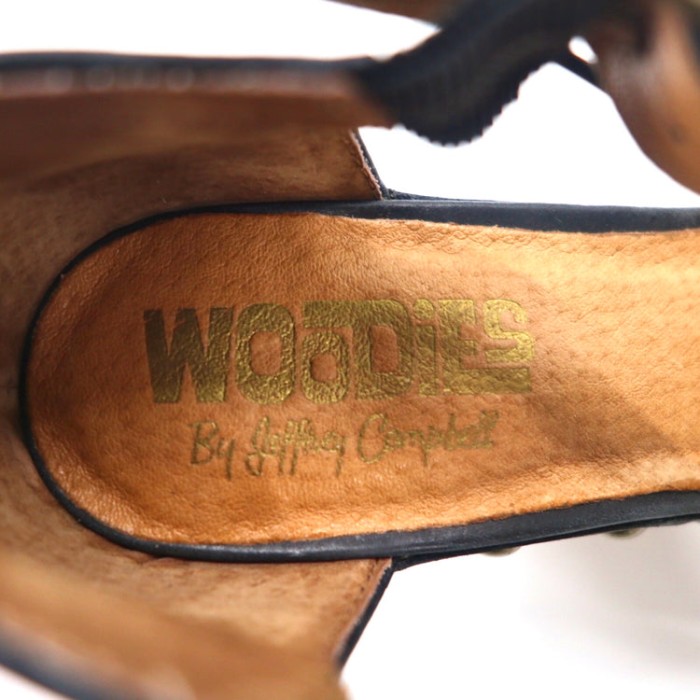woodies By Jeffrey campbell ヒールサボサンダル 24cm ブラック レザー | Vintage.City 古着屋、古着コーデ情報を発信
