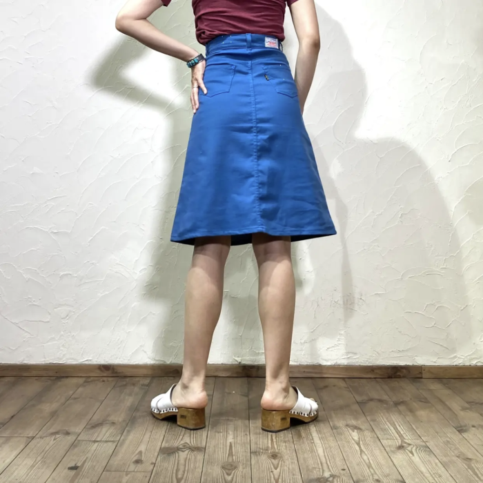 80s Levi's light blue sta-prest skirt | Vintage.City 빈티지숍, 빈티지 코디 정보