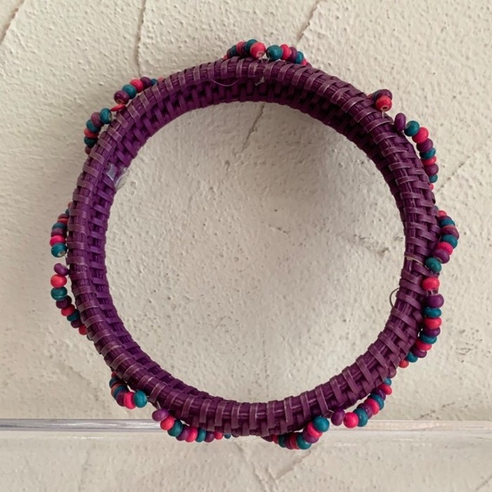 Purple straw bangle | Vintage.City 古着屋、古着コーデ情報を発信