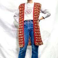 Granny long knit vest | Vintage.City 古着屋、古着コーデ情報を発信