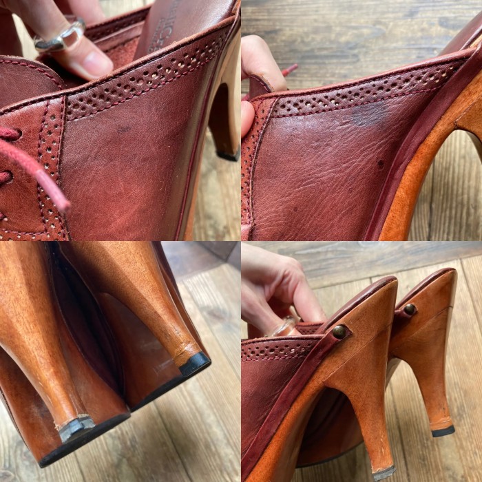 70s Brazil leather wood sole sabot | Vintage.City 古着屋、古着コーデ情報を発信