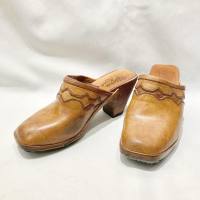 70s ITALY brown leather sabot | Vintage.City Vintage Shops, Vintage Fashion Trends