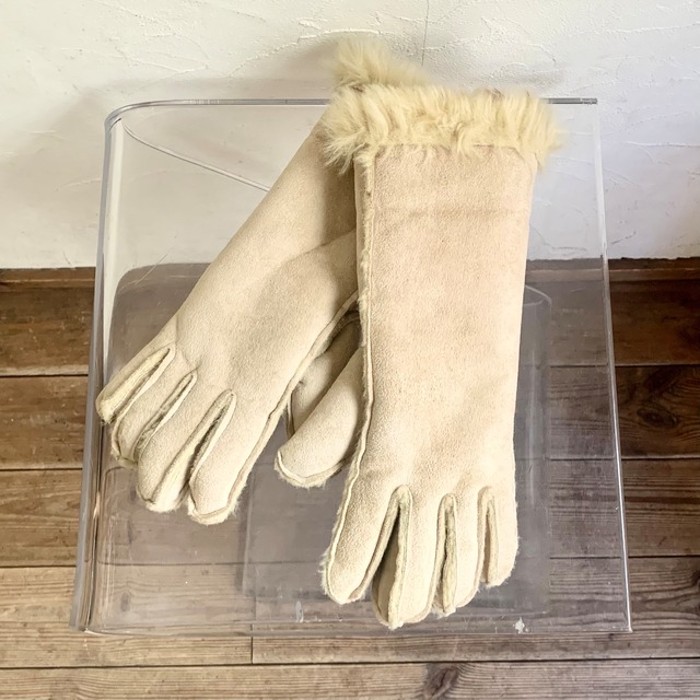Beige fake mouton glove | Vintage.City 빈티지숍, 빈티지 코디 정보