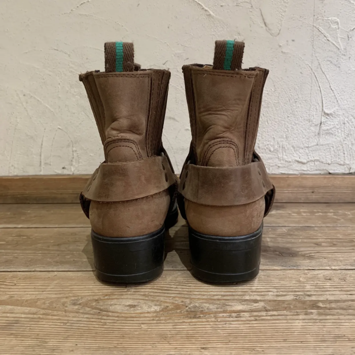 Beige brown side gore ring boots | Vintage.City 古着屋、古着コーデ情報を発信