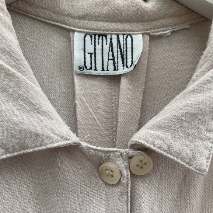 GITANO pink beige rayon shirt | Vintage.City Vintage Shops, Vintage Fashion Trends
