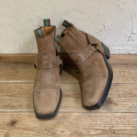 Beige brown side gore ring boots | Vintage.City ヴィンテージ 古着