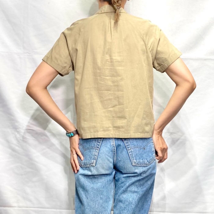 India cotton beige pullover blouse | Vintage.City 古着屋、古着コーデ情報を発信