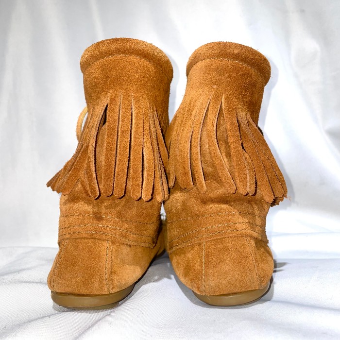 MINNETONKA Fringe Brown Suede Boots | Vintage.City 古着屋、古着コーデ情報を発信