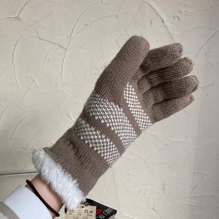 Deadstock beige / white gloves | Vintage.City 빈티지숍, 빈티지 코디 정보