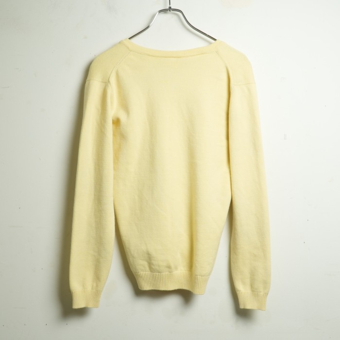 Lacoste Cotton Vneck Knit Sweater | Vintage.City 빈티지숍, 빈티지 코디 정보