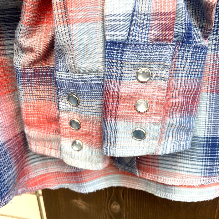 Made in USA wrangler western check shirt | Vintage.City 빈티지숍, 빈티지 코디 정보