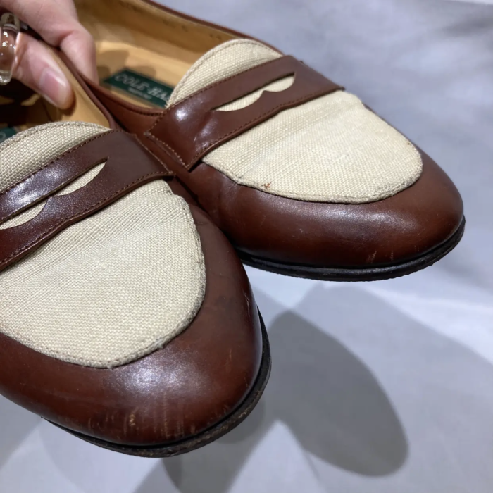 ITALY COLE HAAN leather × fabric loafer | Vintage.City 빈티지숍, 빈티지 코디 정보