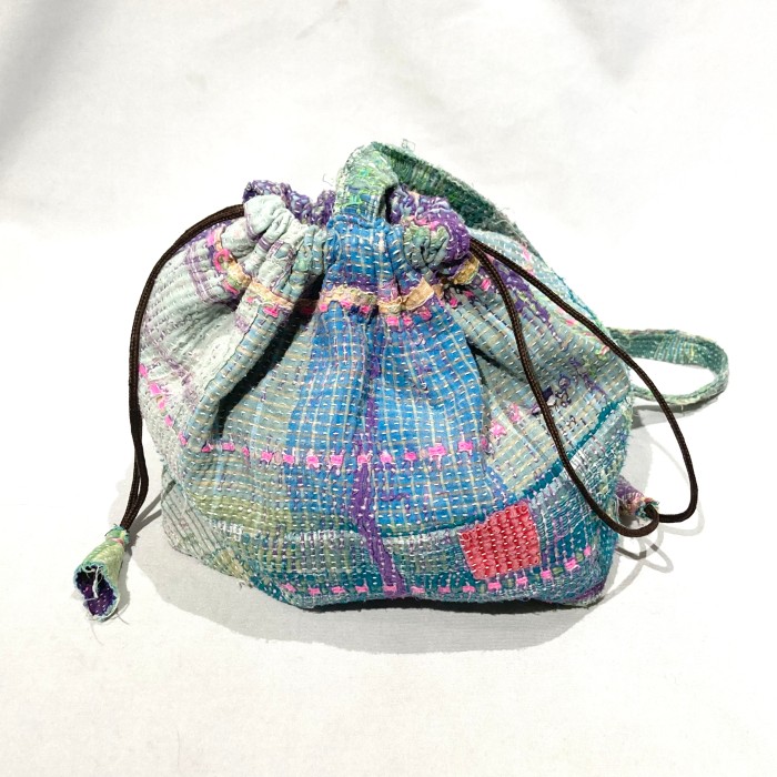 Colorful fabric pouch bag | Vintage.City 古着屋、古着コーデ情報を発信