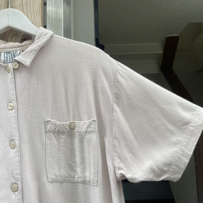 GITANO pink beige rayon shirt | Vintage.City Vintage Shops, Vintage Fashion Trends