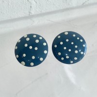 Turquoise blue dot circle pierce | Vintage.City 古着屋、古着コーデ情報を発信