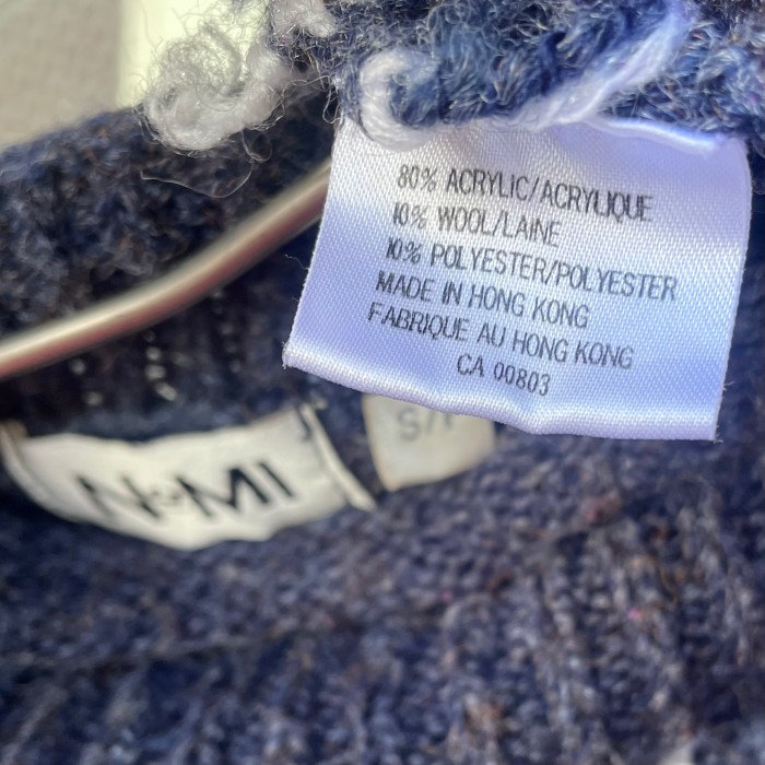 Navy blue nordic border rollneck knit | Vintage.City 古着屋、古着コーデ情報を発信