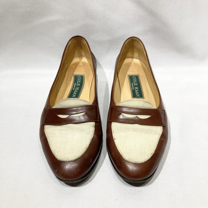 ITALY COLE HAAN leather × fabric loafer | Vintage.City 빈티지숍, 빈티지 코디 정보