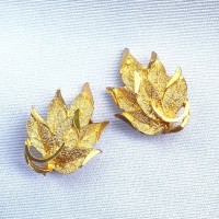 Gold leaf earring | Vintage.City 빈티지숍, 빈티지 코디 정보