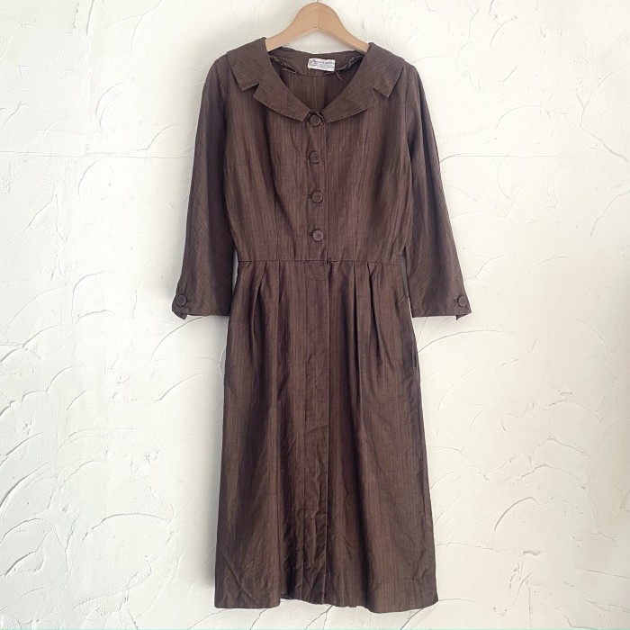 50s vintage copper brown McMullen dress | Vintage.City 古着屋、古着コーデ情報を発信
