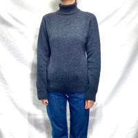 Scotland charcoal grey turtleneck knit | Vintage.City 古着屋、古着コーデ情報を発信
