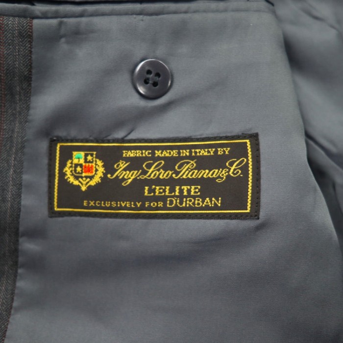 D'URBAN × Loro Piana セットアップスーツ 94A6 グレー ストライプ 日本製 | Vintage.City 古着屋、古着コーデ情報を発信