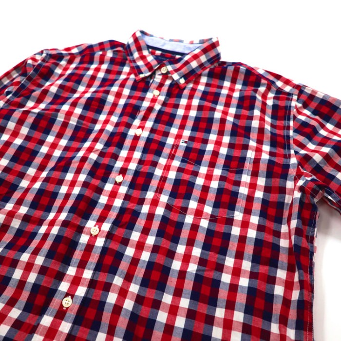 TOMMY HILFIGER ボタンダウンシャツ L レッド チェック コットン | Vintage.City 빈티지숍, 빈티지 코디 정보