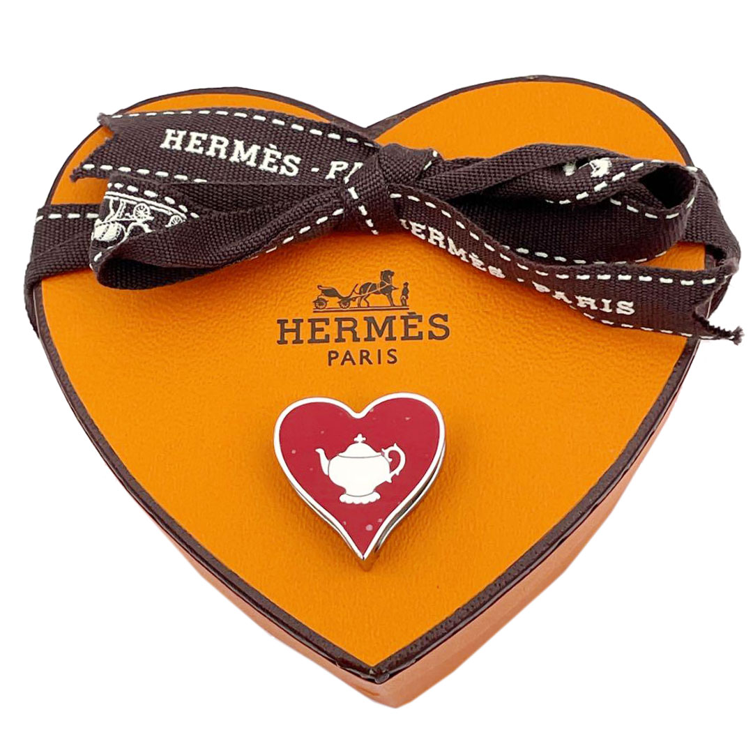 HERMES エルメス スカーフリング ティータイム ツイリー用 ハート型 ...