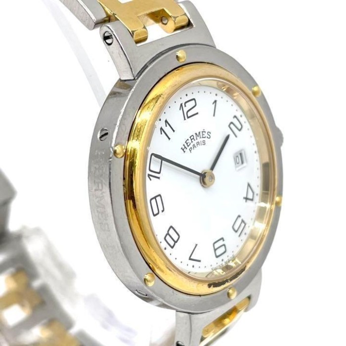 HERMES エルメス ボーイズ腕時計 クリッパー クオーツ コンビ ゴールド シルバー | Vintage.City 빈티지숍, 빈티지 코디 정보