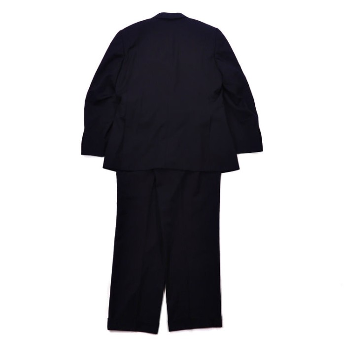 LANVIN en Bleu セットアップ スーツ 50 ネイビー ストライプ ウール 3B 日本製 | Vintage.City 古着屋、古着コーデ情報を発信