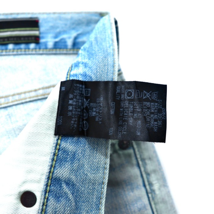RED CARD × MEN'S MELROSE デニムパンツ 33 ブルー ペイント加工 | Vintage.City 古着屋、古着コーデ情報を発信
