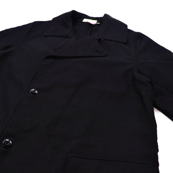 Kempel × 乱痴気 ( LANTIKI ) ダブルブレストコート 44 ブラック ヨーロッパユニオン製 | Vintage.City 古着屋、古着コーデ情報を発信