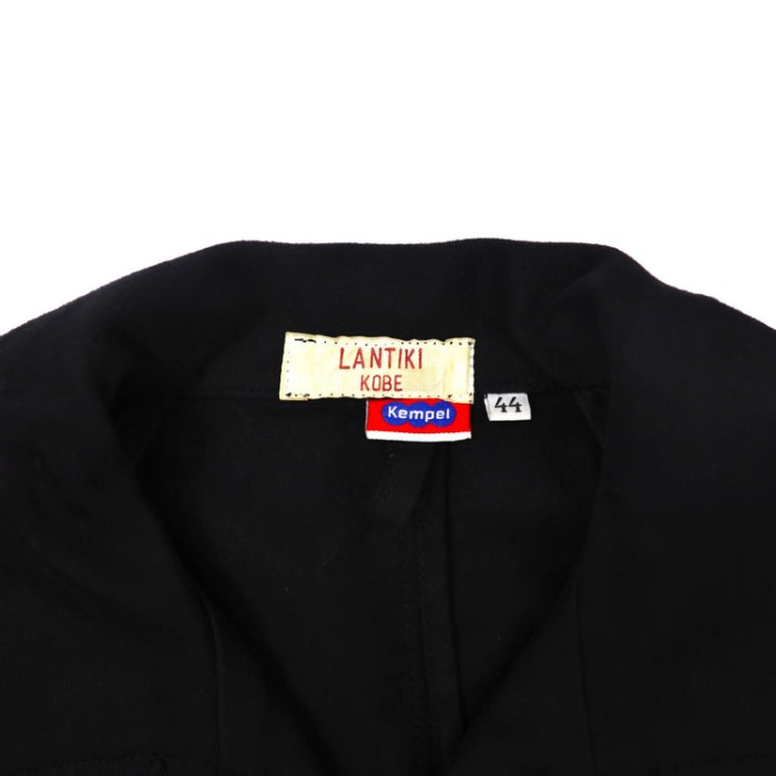 Kempel × 乱痴気 ( LANTIKI ) ダブルブレストコート 44 ブラック ヨーロッパユニオン製 | Vintage.City 古着屋、古着コーデ情報を発信