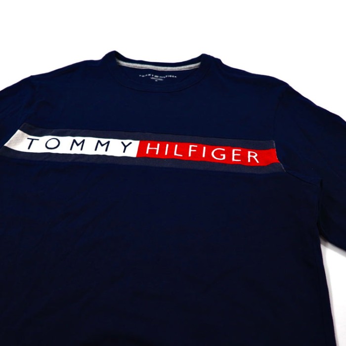 TOMMY HILFIGER ロングスリーブTシャツ M ネイビー コットン ロゴ刺繍 | Vintage.City 古着屋、古着コーデ情報を発信
