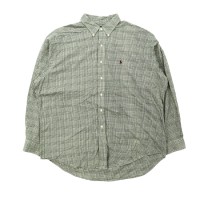 Ralph Lauren ボタンダウンシャツ XL グレー チェック コットン CLASSIC FIT ビッグサイズ スモールロゴ刺繍 | Vintage.City ヴィンテージ 古着