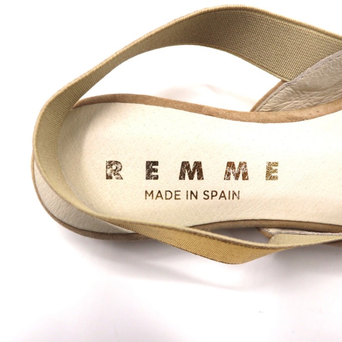 REMME サンダル 23cm ベージュ スエード スペイン製 | Vintage.City 古着屋、古着コーデ情報を発信