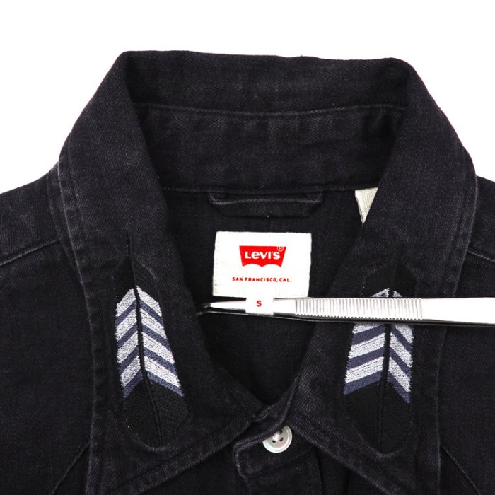 Levi's ウエスタンシャツ S ブラック コットン フェザー刺繍 | Vintage.City 古着屋、古着コーデ情報を発信