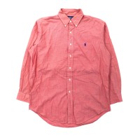 Ralph Lauren ボタンダウンシャツ 15 1/2 ピンク コットン YARMOUTH スモールロゴ刺繍 | Vintage.City ヴィンテージ 古着