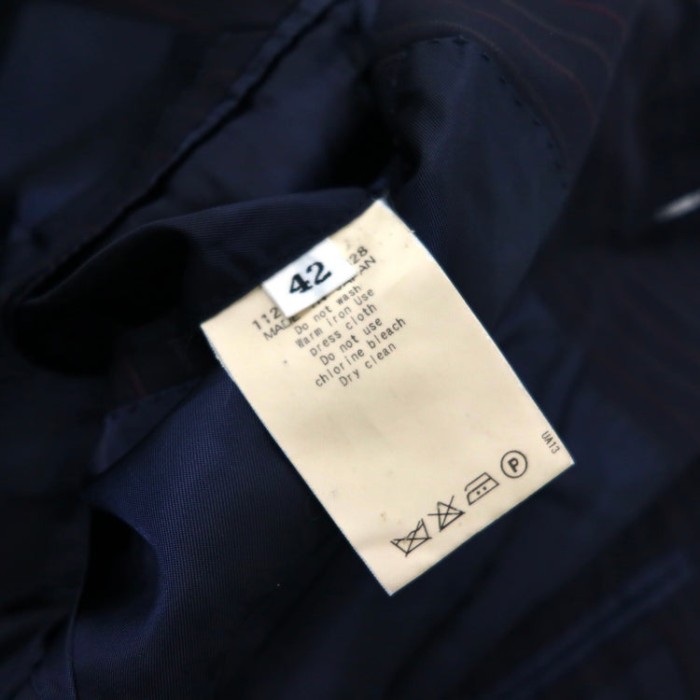 UNITED ARROWS 2Bセットアップスーツ 42 ネイビー ストライプ ウール 日本製 | Vintage.City 빈티지숍, 빈티지 코디 정보