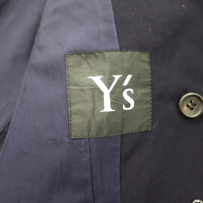 Y's ダブルブレストジャケット M ネイビー ウールギャバジン YT-J06_100 日本製 | Vintage.City 古着屋、古着コーデ情報を発信