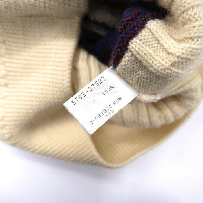 Guy ケーブルニットセーター L ホワイト ウール 総柄 日本製 | Vintage.City 古着屋、古着コーデ情報を発信
